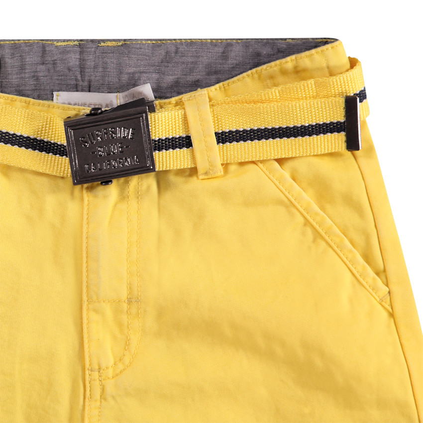 Júnior - Bermudas de algodón teñido con cinturón desmontable  Additional Júnior - Bermudas de algodón teñido con cinturón desmontable