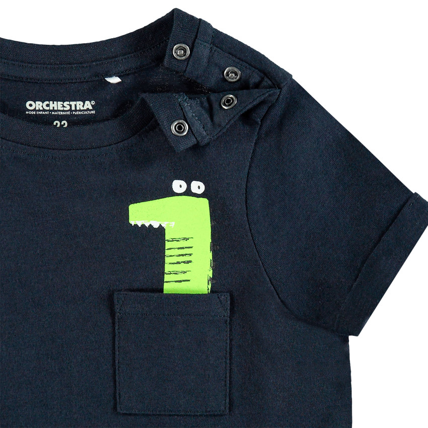 T-shirt manches courtes à poche et print dinosaure  Additional T-shirt manches courtes à poche et print dinosaure