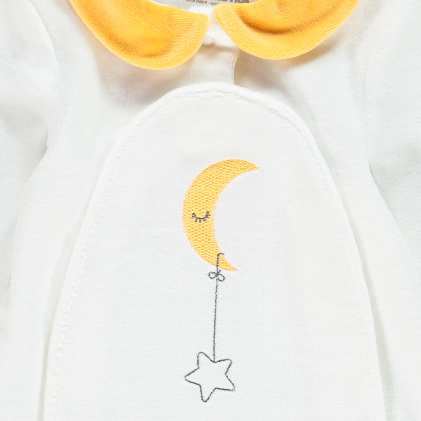 Pelele de terciopelo con bordado de luna para bebé niña 