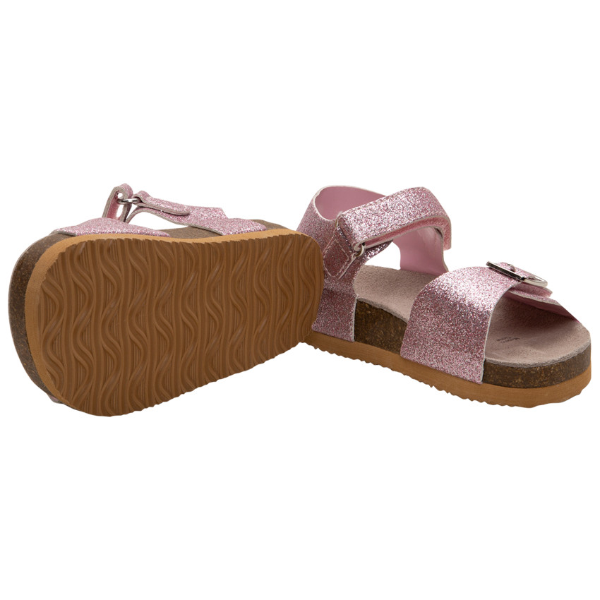 Sandalias brillantes con velcro para niña bebé 