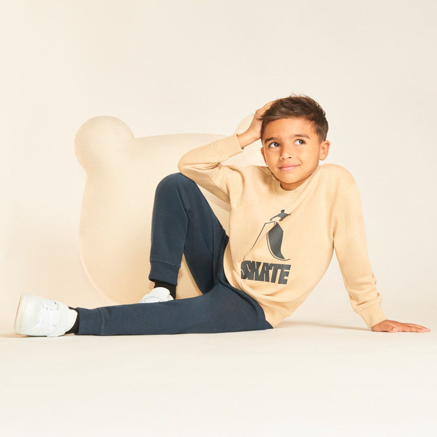 Sudadera de manga larga de felpa para niño 