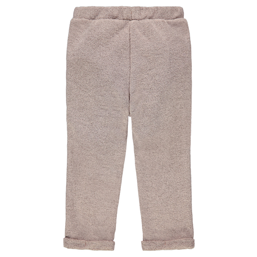 Pantalón de chándal de felpa con conejos cosidos 