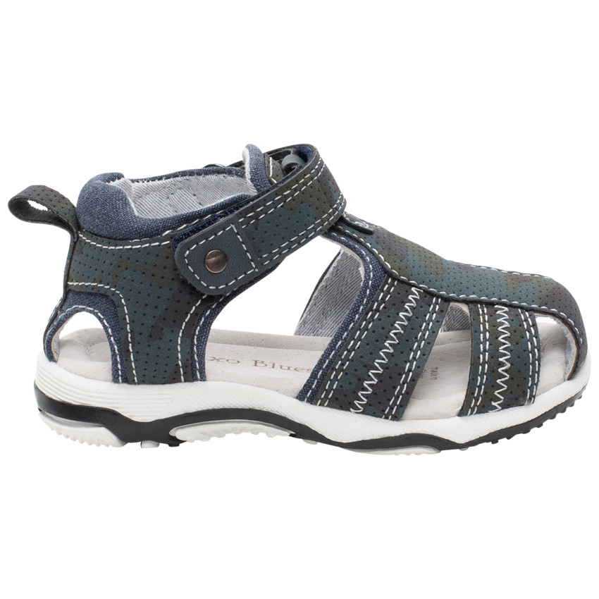 Sandalias microperforadas con detalles de denim para niño 