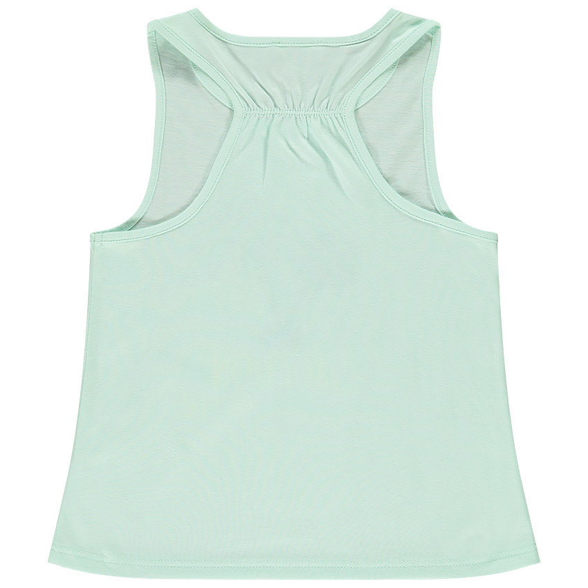 Camiseta sin mangas de jersey con estampado fantasía para niña 