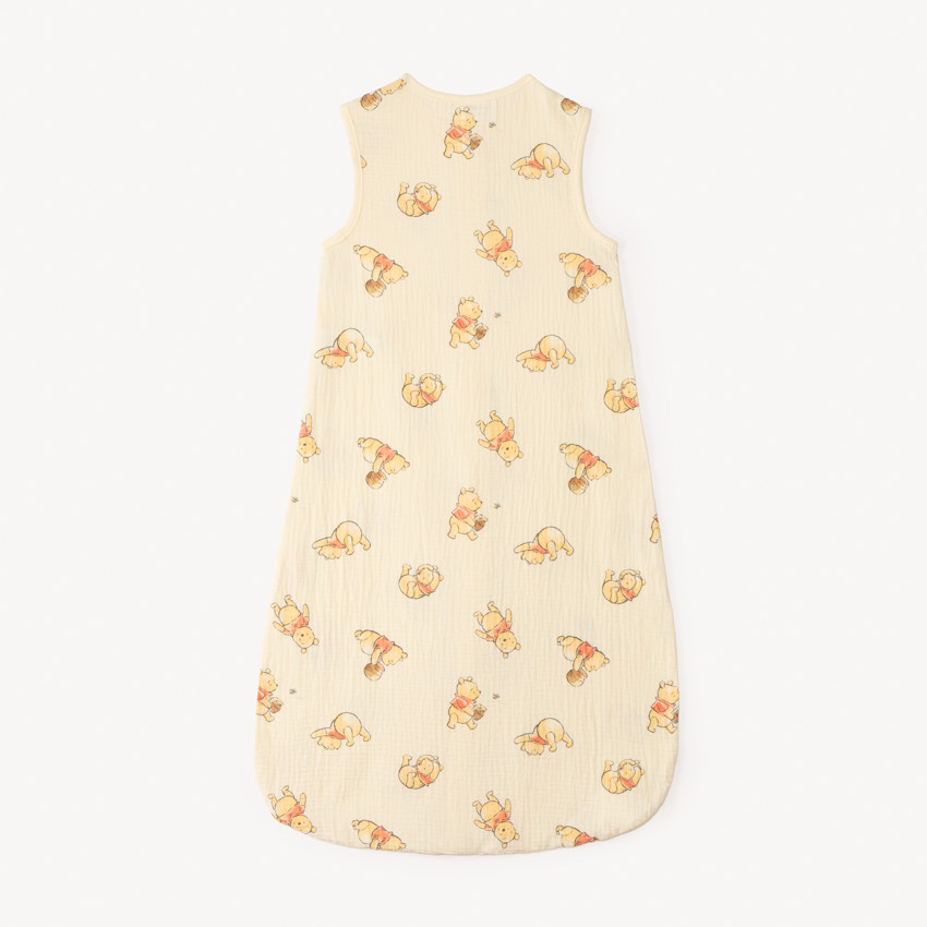 Saco de dormir sin mangas de doble gasa de algodón Winnie el Pooh de Disney para bebé. 