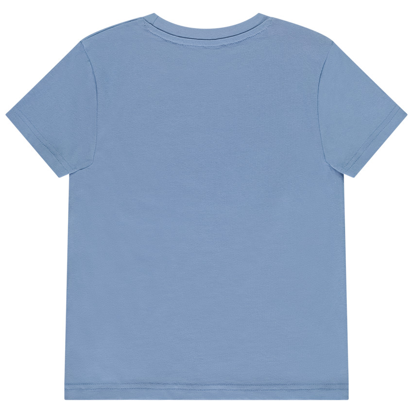 Camiseta de manga corta unicolor con estampado fantasía para niño 
