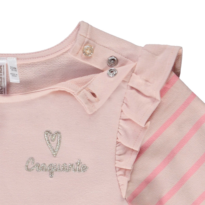 Camiseta de manga larga estilo marinero para niña bebé 