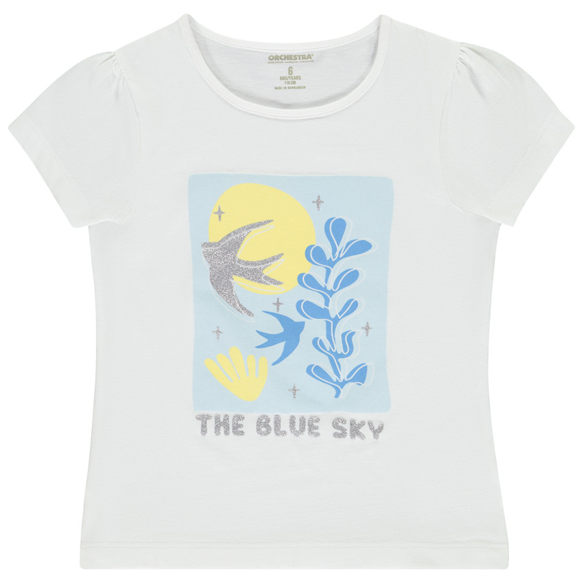 Camiseta de manga corta print fantasía para niña 