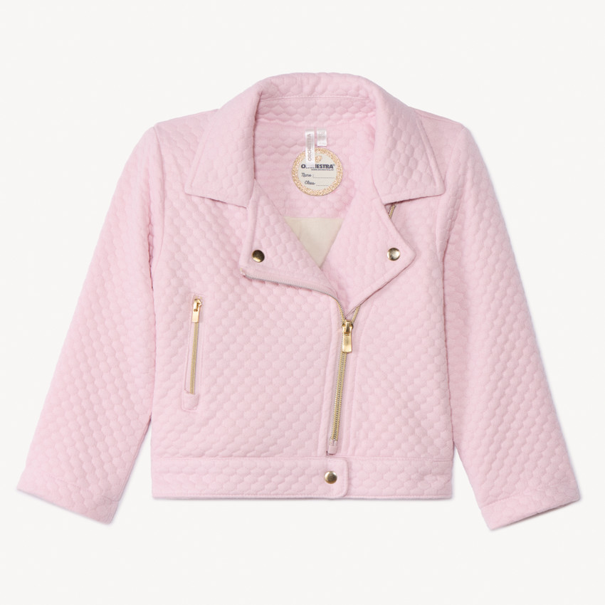 Chaqueta perfecto de molleton acolchado con forro de sherpa para bebé niña 