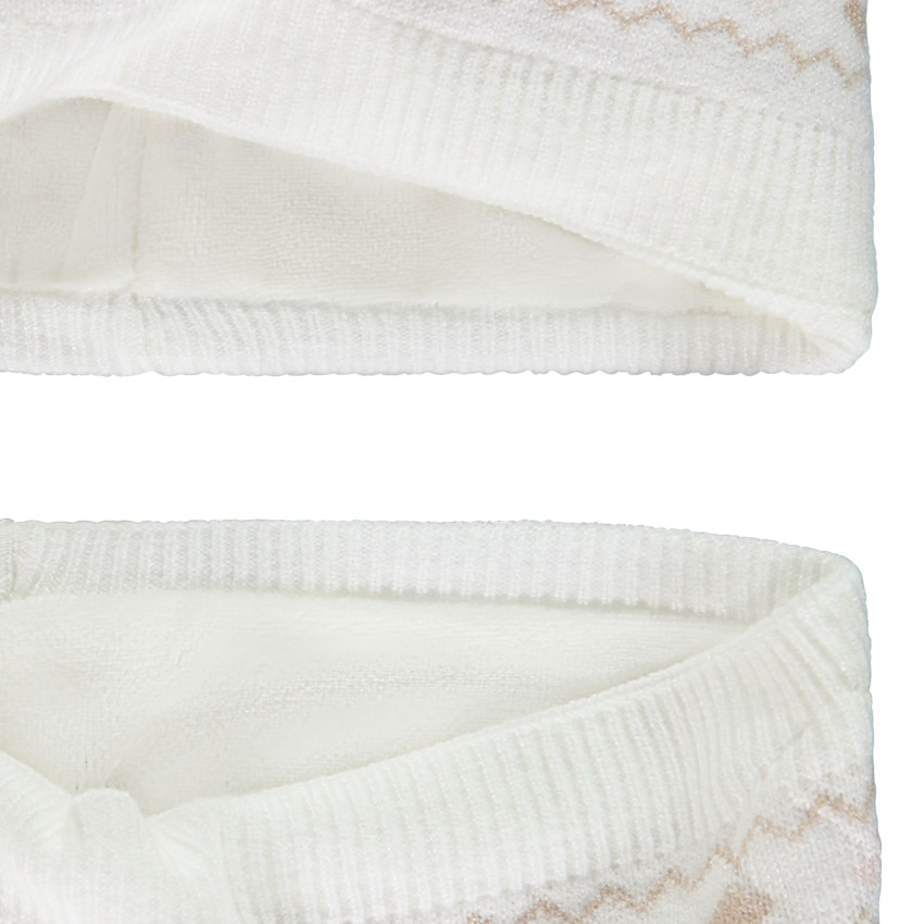 Gorro y snood de punto jacquard para bebé niña 