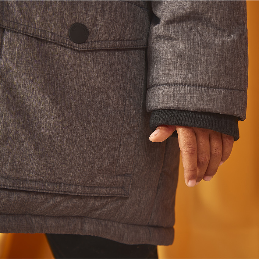 Parka grand froid déperlante à capuche en polyamide pour garçon 