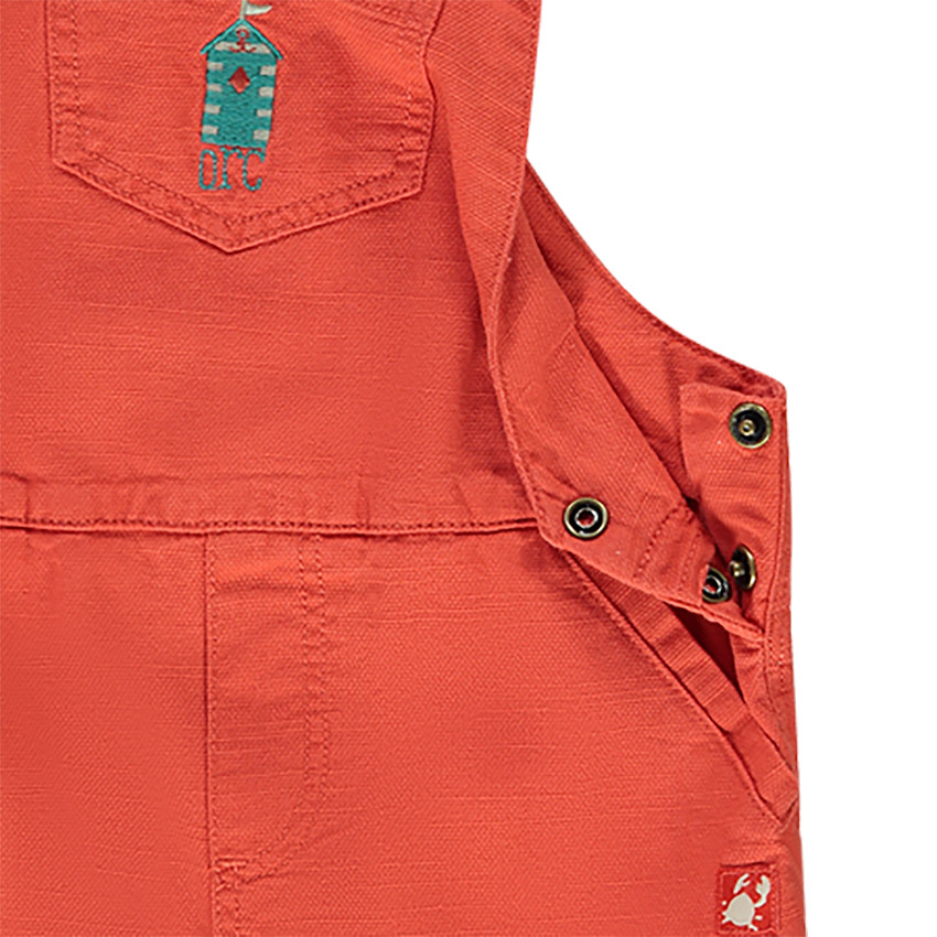 Ensemble salopette unie + chemise pour bébé garçon 