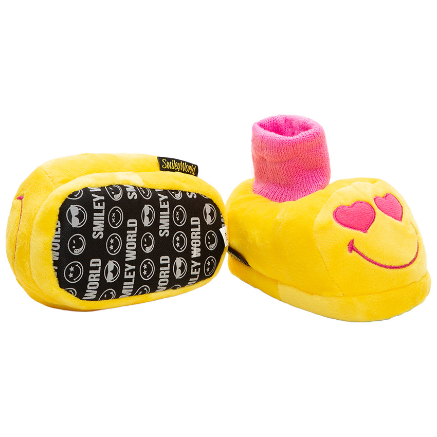Zapatillas de peluche con bordado de Smiley   Additional Zapatillas de peluche con bordado de Smiley