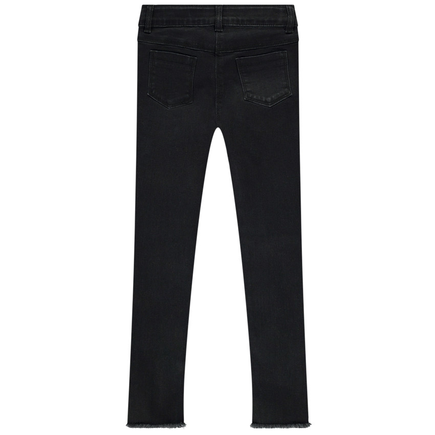 Pantalones vaqueros slim con pedrería para niña 