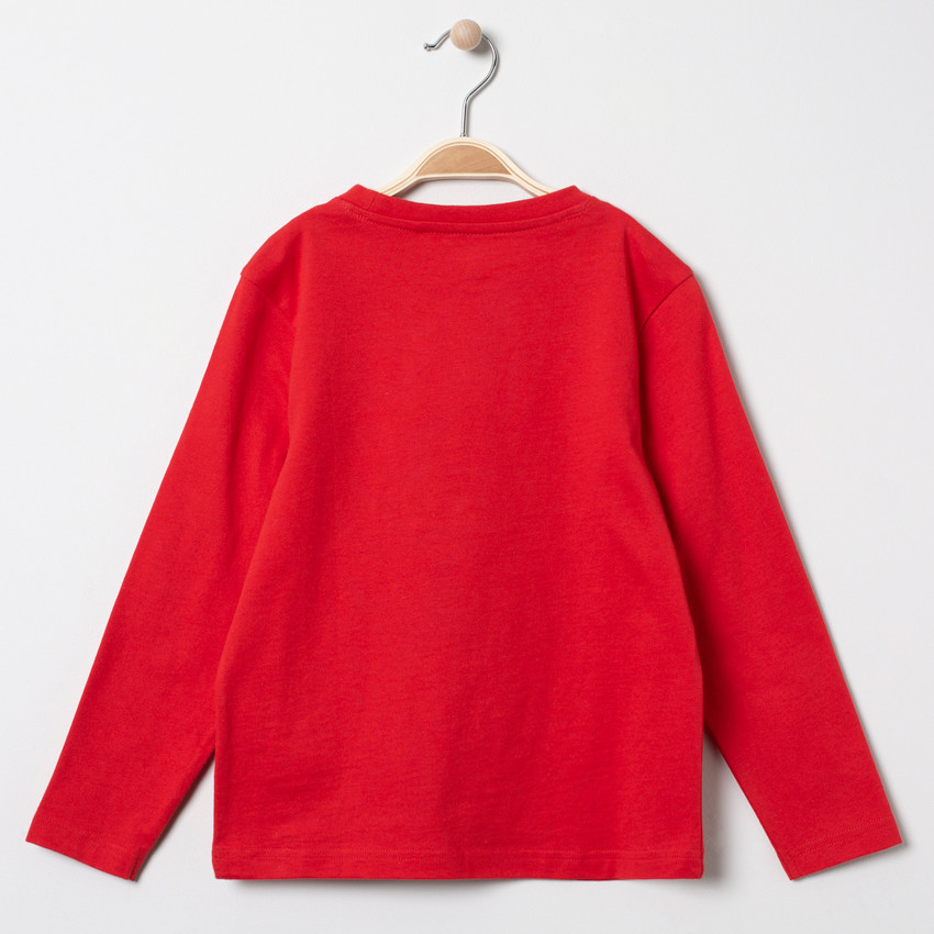 Camiseta de manga larga de algodón bio estampada coche fantasía  