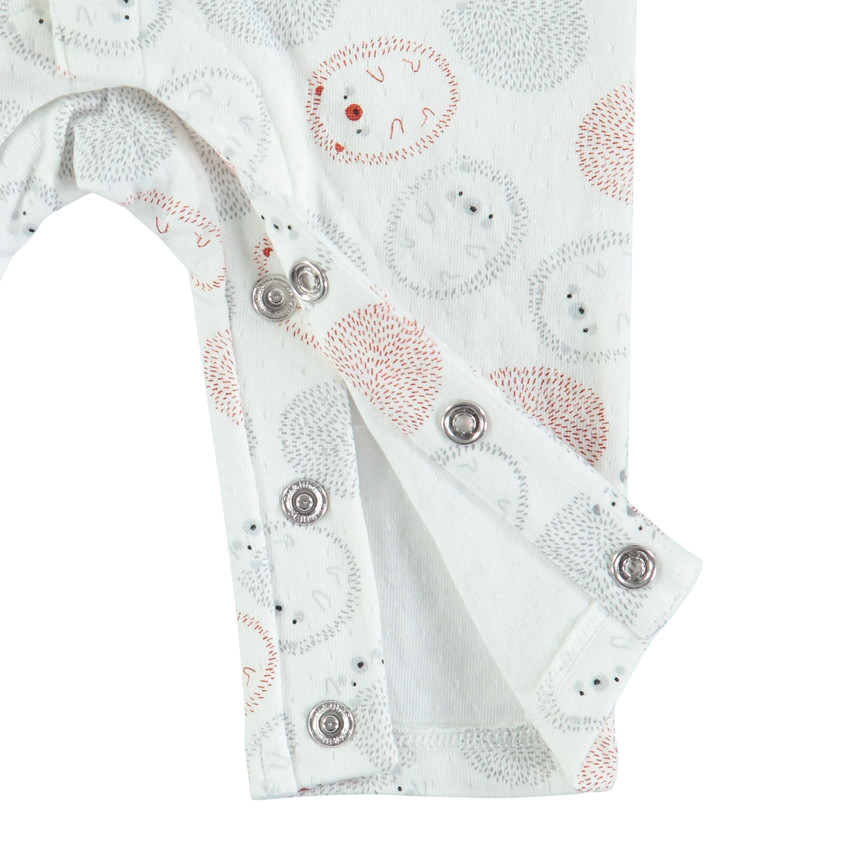 Combinaison longue à capuche imprimée hérissons 