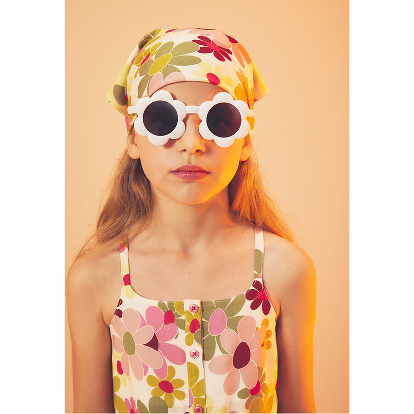 Bandana estampado flores retro para niña 
