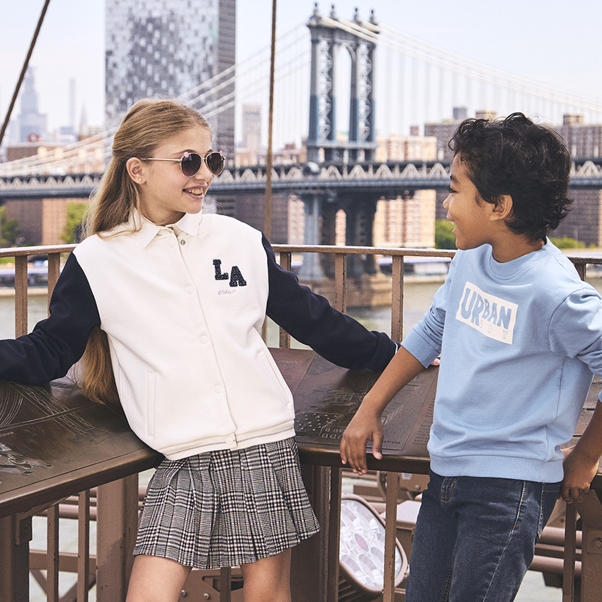 Falda plisada milano a cuadros para niña 