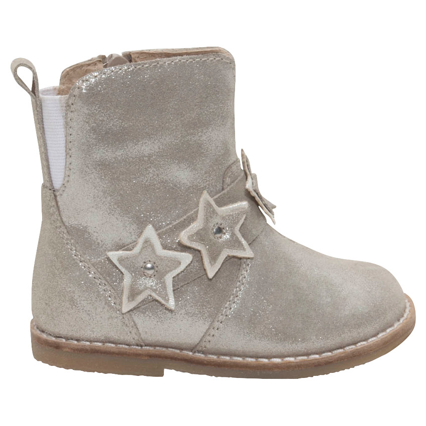 1/2 botas de cuero con brillo y estrellas 