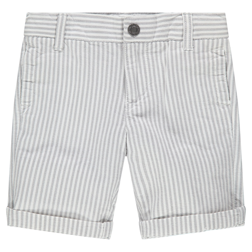 Bermudas de rayas verticales de algodón 