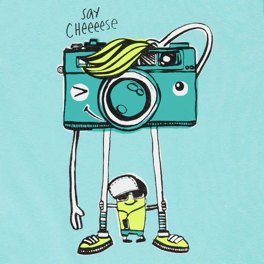 Pijama de 2 piezas para niño con camiseta y bermuda 