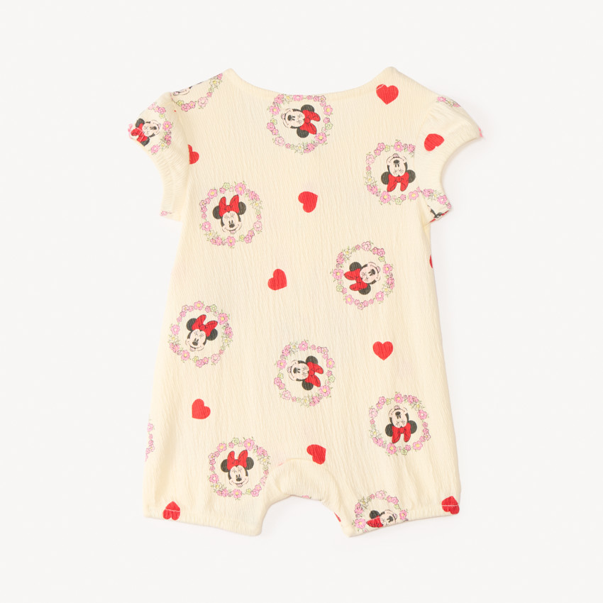 Mono corto con mangas abullonadas de Minnie Disney para niña bebé 