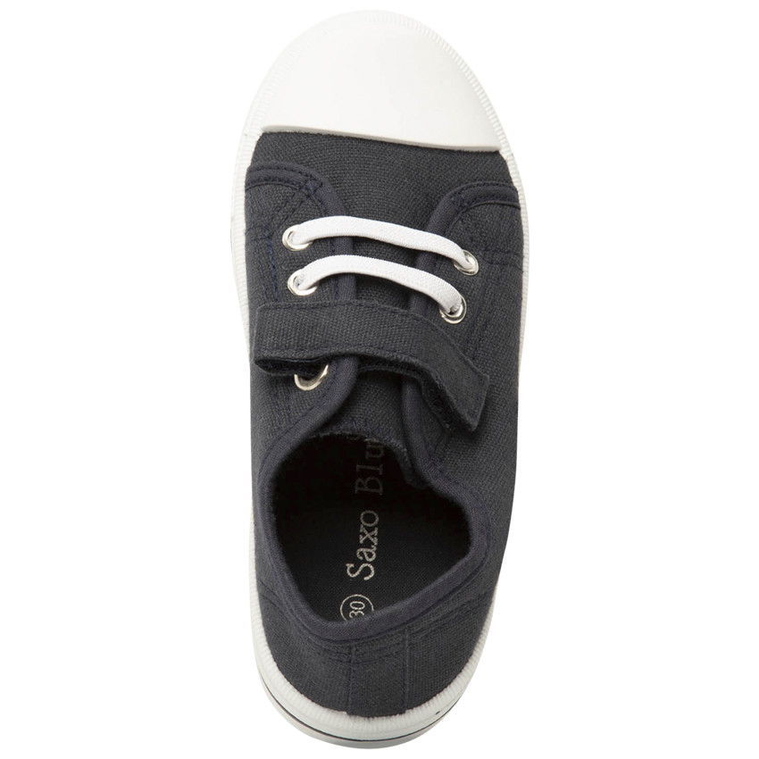 Zapatillas bajas de tela con velcro y cordones elásticos para niño 