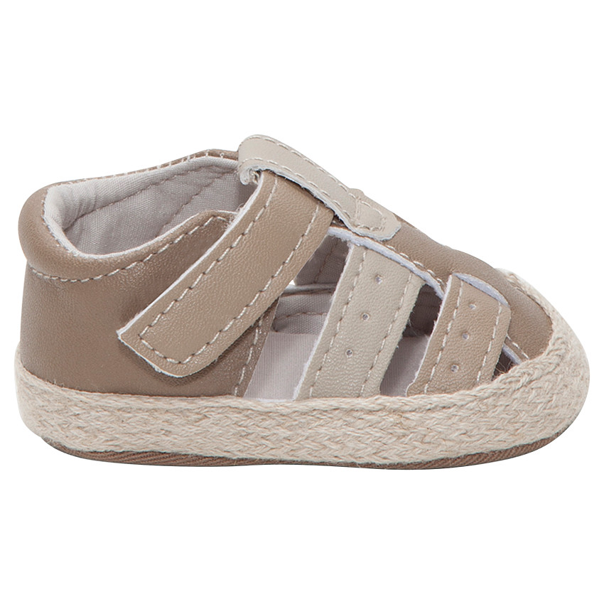 Sandalias de tiras contrastantes con contorno de suela trenzado 