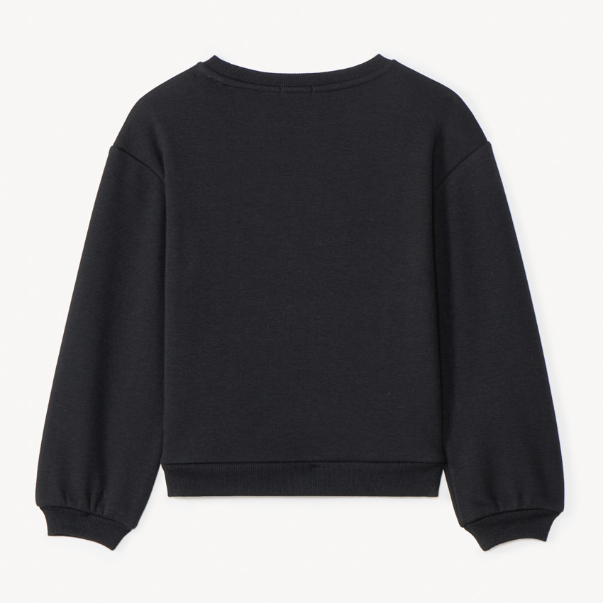 Sudadera felpa oversize con interior de terciopelo University para niña 