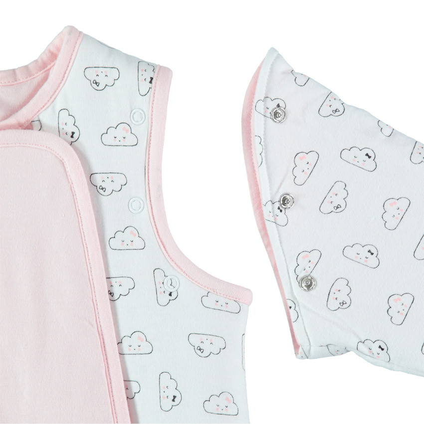 saco de dormir en algodon bio estampado nubess à mangas amovibles  Additional saco de dormir en algodon bio estampado nubess à mangas amovibles