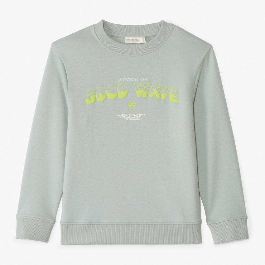 Sudadera de felpa con estampado en relieve para niño 