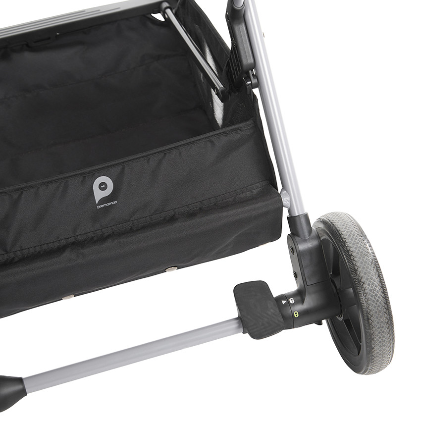 Silla de paseo compacta Flora negra 