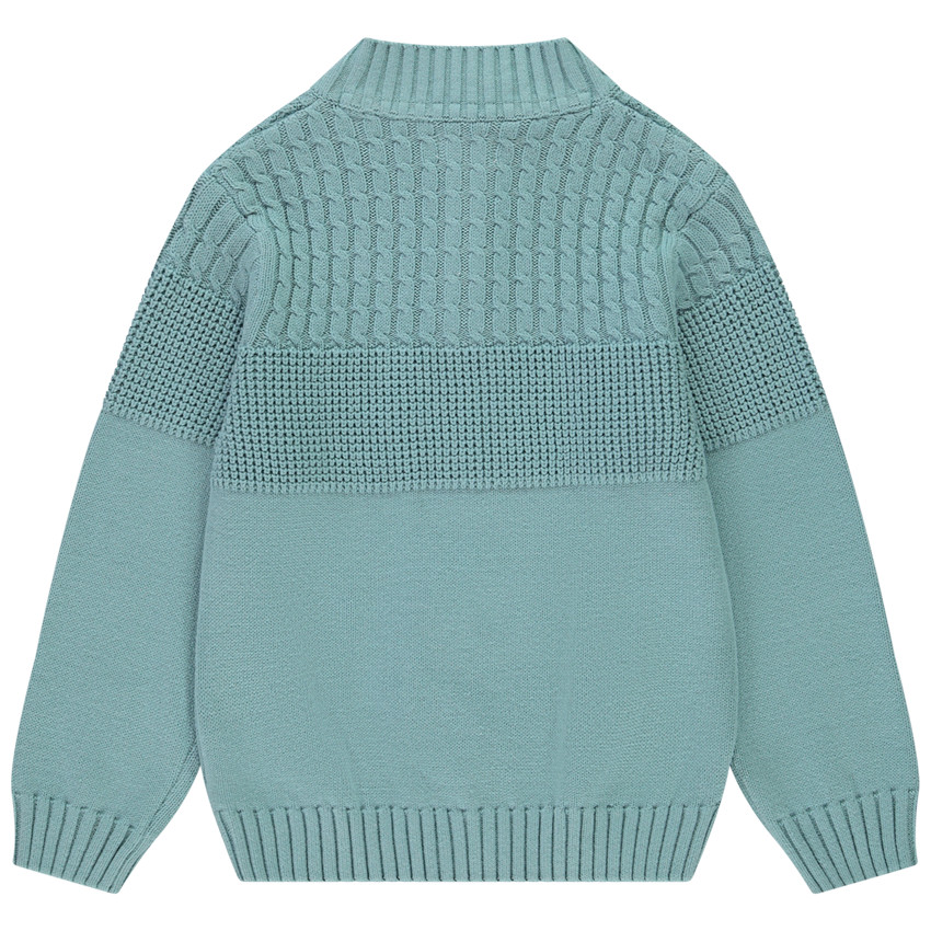 Jersey de punto con cuello alto y botones para niño 