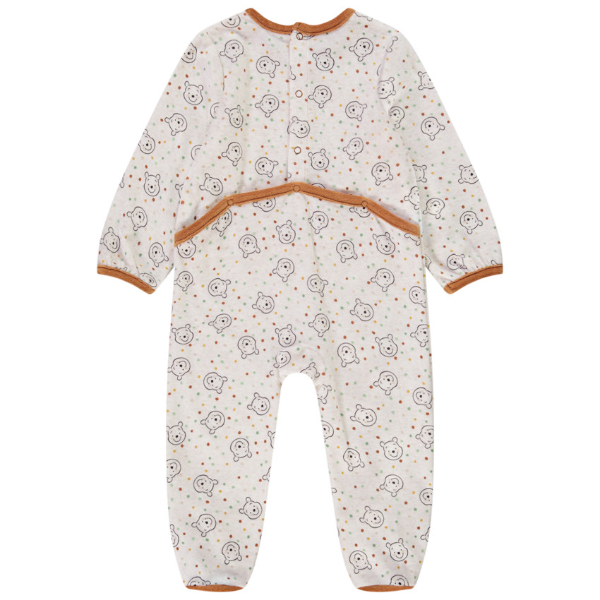 Pack de 2 peleles de terciopelo estampados de Winnie Disney para bebé niño 