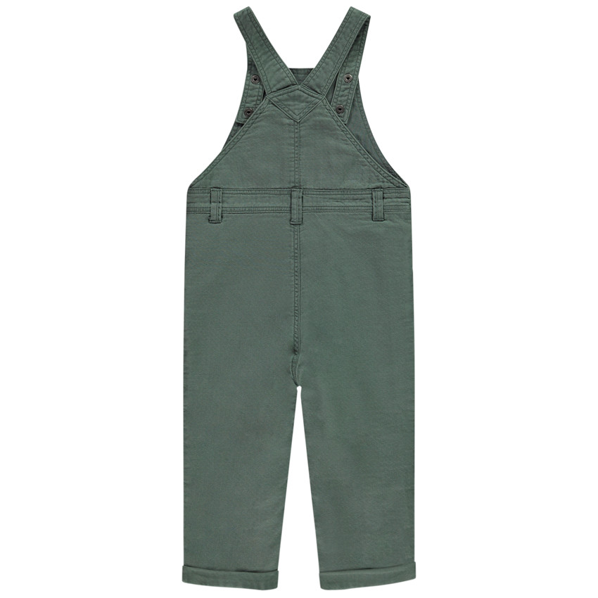 Pelele largo de tela con volcán bordado para bebé niño 