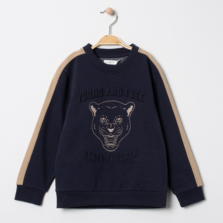 Sudadera de felpa estampada tigre  Additional Sudadera de felpa estampada tigre