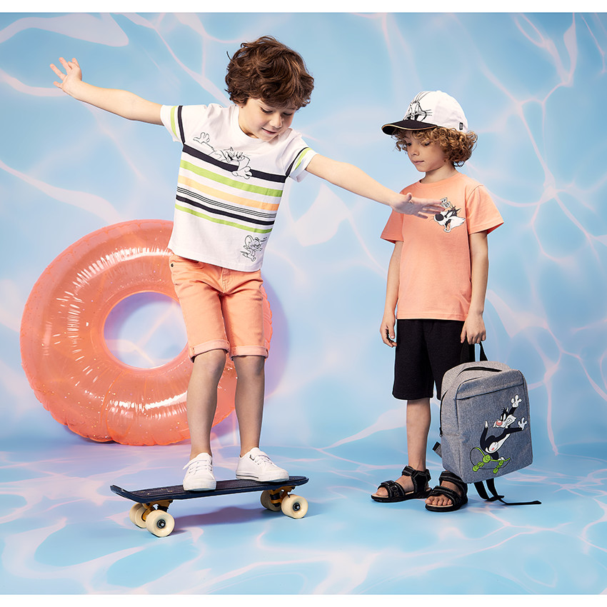 Gorra bicolor bordada de Bugs Bunny Looney Tunes para niño 