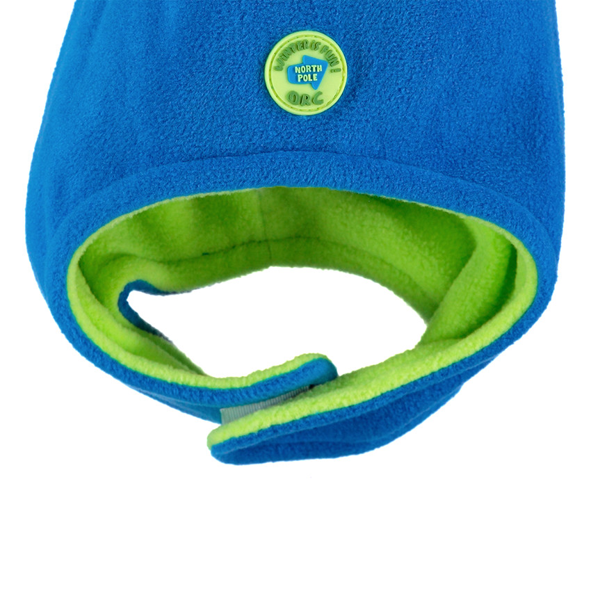 Gorro peruano de micropolar con pompón y parche 