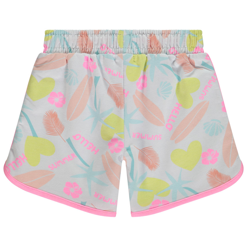 Short de deporte de felpa estampado Summer para niña 