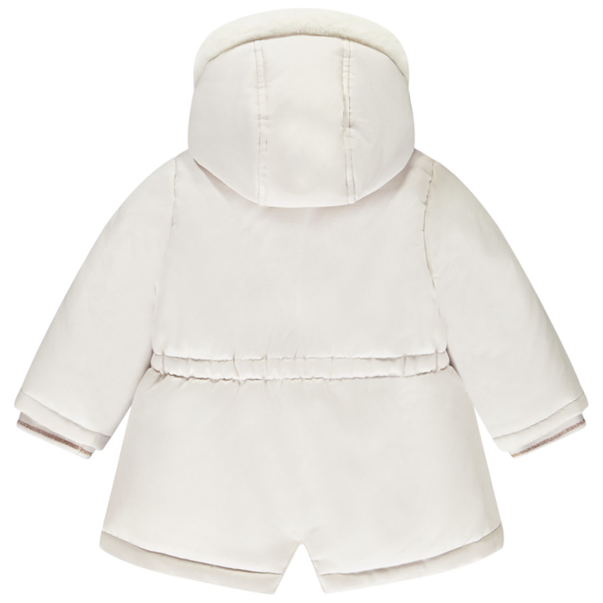 Parka 2 en 1 con chaleco sin mangas de sherpa para niña bebé 