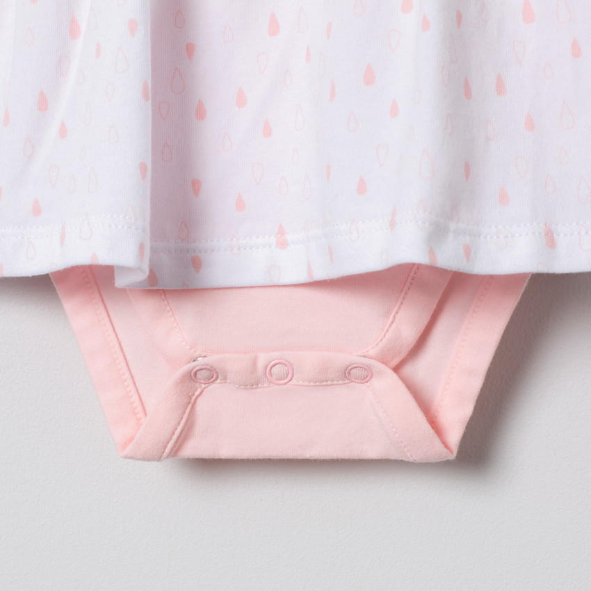 Vestido body manga larga en algodón orgánico 