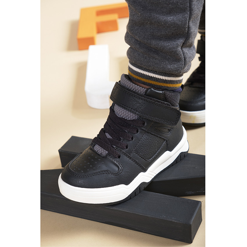 Botines negros con cordones y cierre de velcro para niño  Additional Botines negros con cordones y cierre de velcro para niño