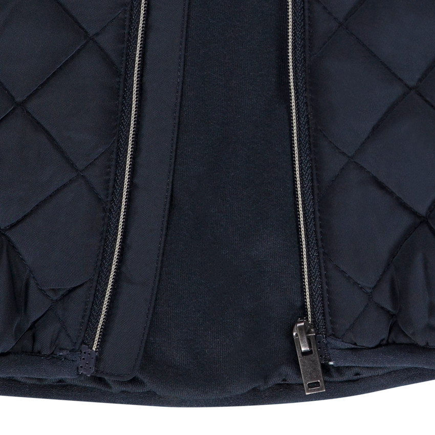 Chaleco efecto acolchado con capucha  