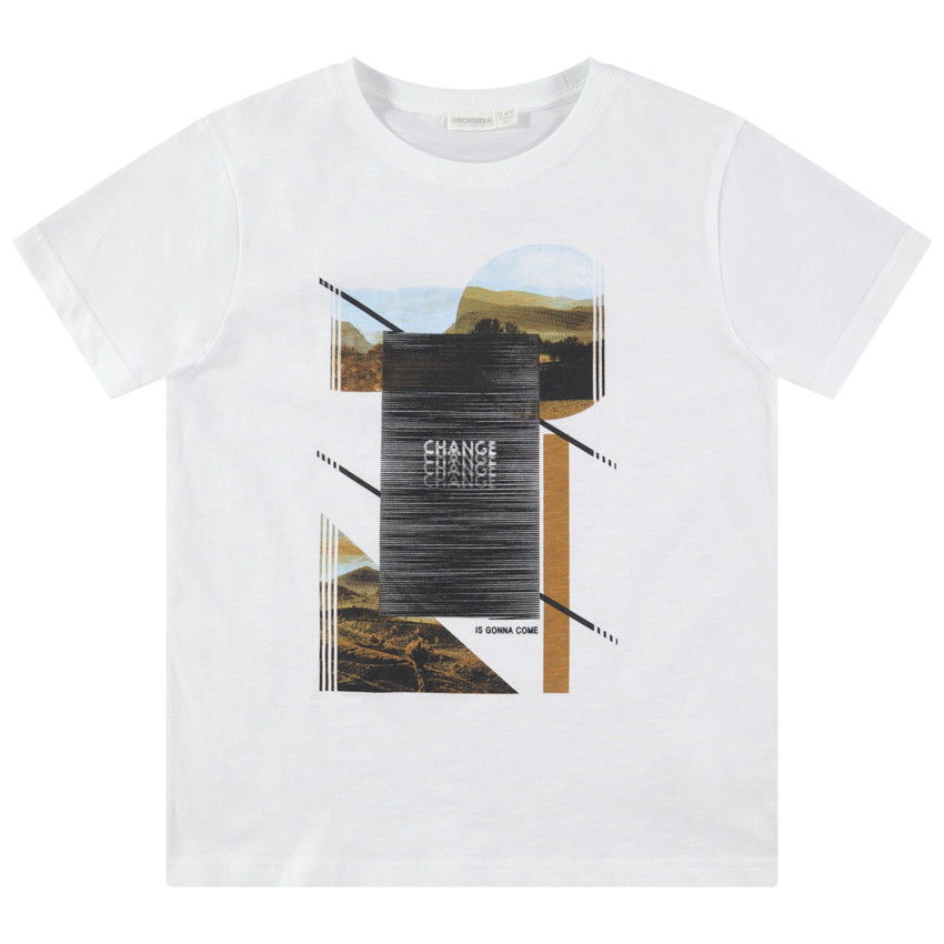 Júnior - Camiseta de manga corta de punto con paisaje estampado  Additional Júnior - Camiseta de manga corta de punto con paisaje estampado