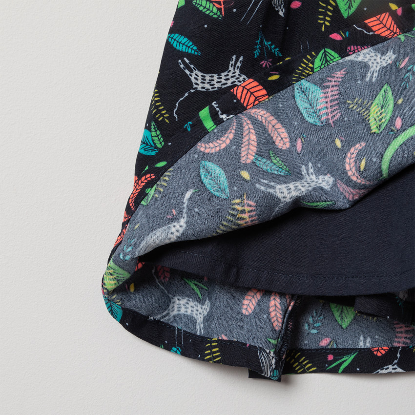 Vestido con estampado végétal all-over 