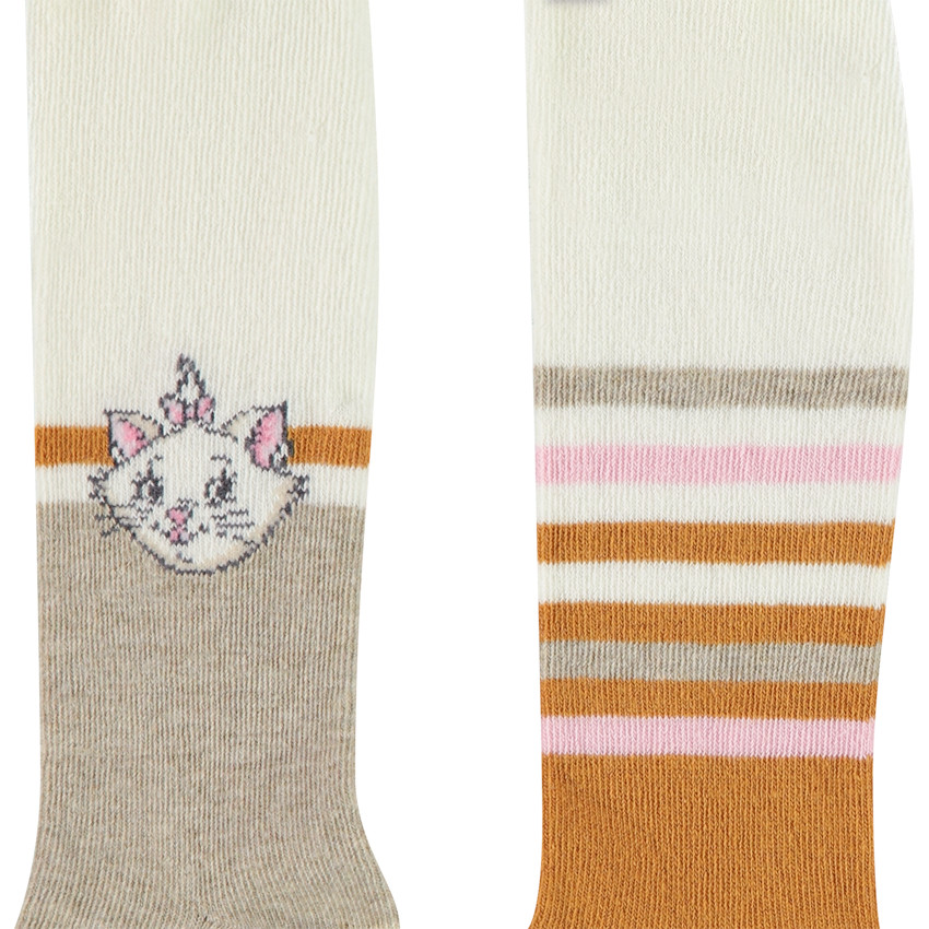 Pack de 2 pares de medias gruesas Marie de los Aristogatos Disney para bebé niña 