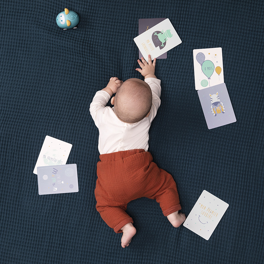 Tarjetas de fotos de nacimiento para bebé niño x28 