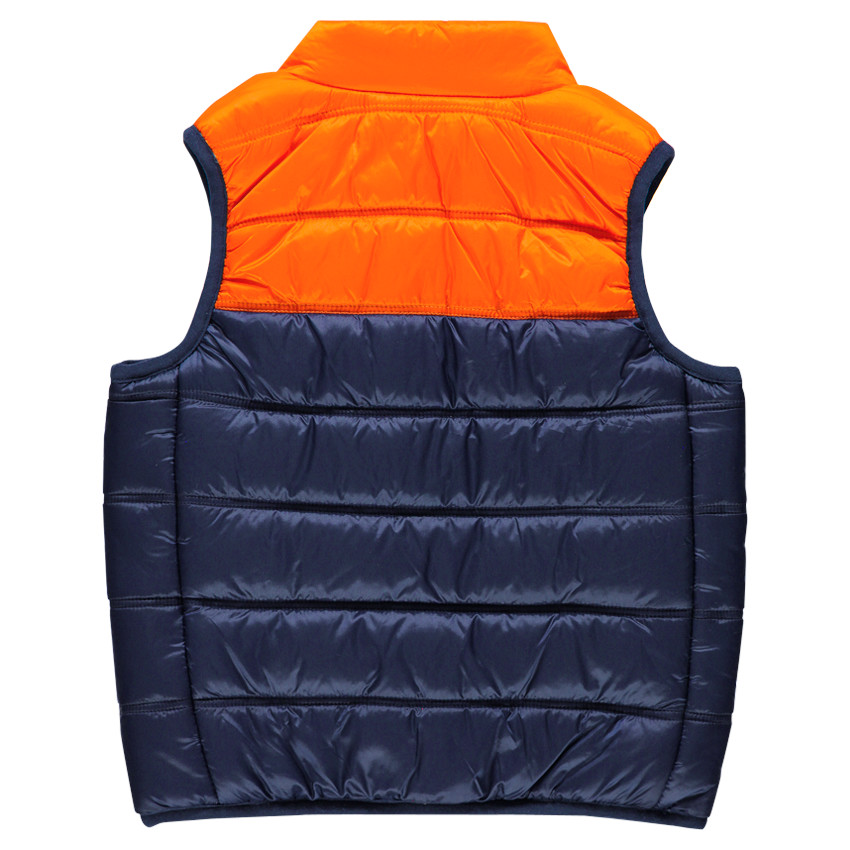 Anorak sin mangas acolchados bicolor 