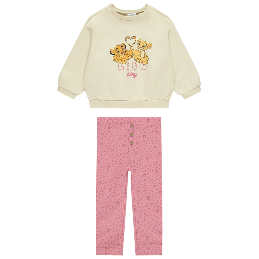 Conjunto jogging 2 piezas El Rey León Disney para bebé niña 
