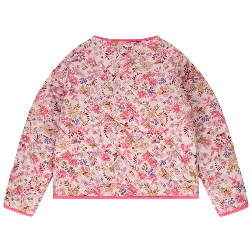 Chaqueta acolchada reversible con estampado floral para niña 